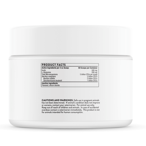 ThorneVet Probiotic Support Powder Ingredient Label